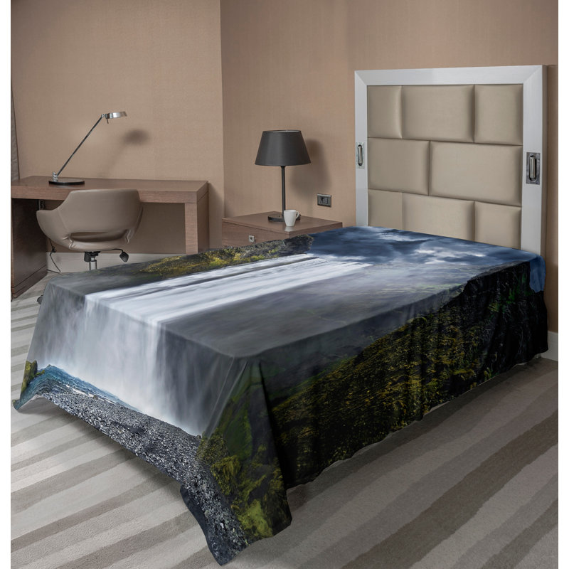 Drap-housse Ambesonne Landscape, Drap plat pour lit simple
