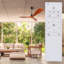 52Inch Outdoor Farmhouse Ceiling Fan with Remote Carved Wood Fan Blade Reversible Motor