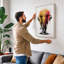 Elephant at Sunrise Modern - Wrapped Canvas-450743090-450743101