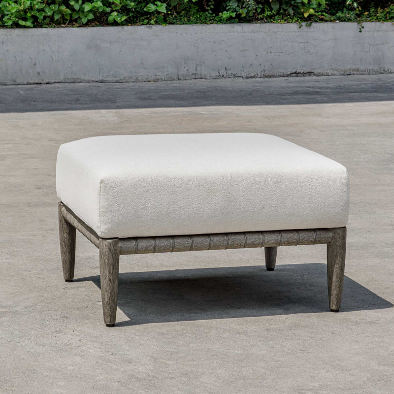 Uttermost Borneo White Cushion Outdoor Ottoman