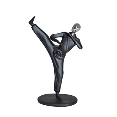 Statue de karaté Andretta, Krav Maga Front, chrome rouge, statue en résine - Taille: 3 po x 7 po x H 11 po