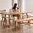 Brown Rectangular Solid Wood Dining Table-108204925