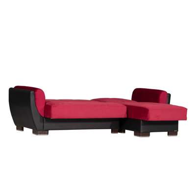 Chaise longue rembourrée convertible avec rangement