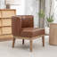 Fauteuil demi-tonneau rembourré Ezra-470063037