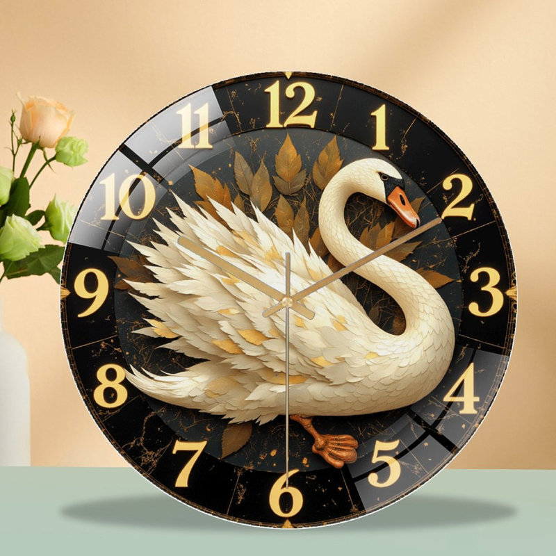 Horloge murale élégante 12 po Swan
