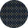 Glam Navy Blue Gold Area Rug
