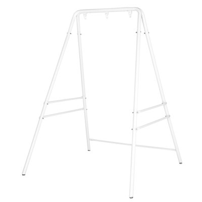 133*137*180Cm Wrought Iron Four-Legged Standing 200Kg Three Rings Hanging Chair Frame White