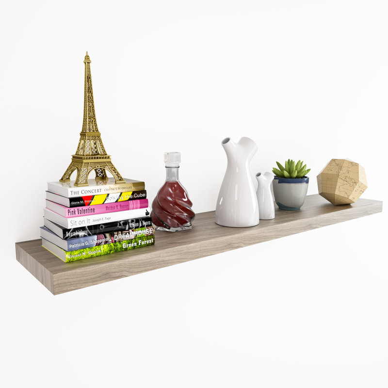 Mehta Floating Shelf, Oak, 3.8cm H x 50cm W x 23cm D