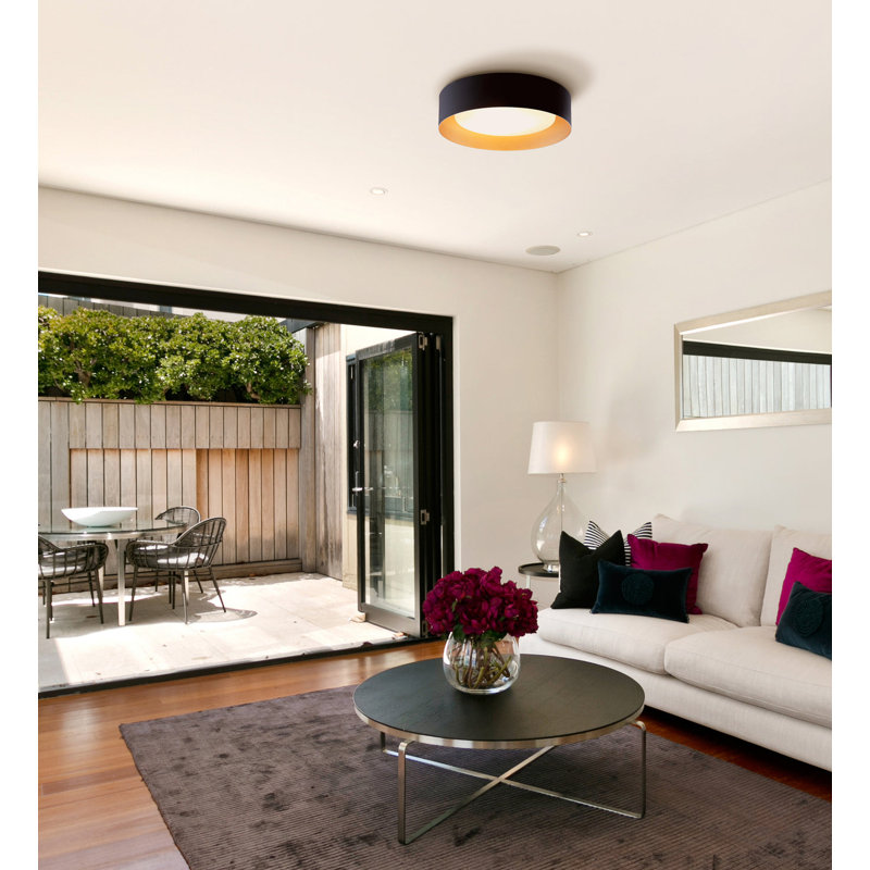 Flushmount, Sand Black, Aluminum