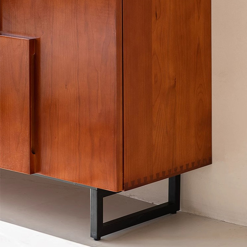 Nordic-style solid wood multi-functional sideboard, 23.62" H x 62.99" W x 15.75" D