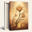 «Golden Lilies Growing From Cracked Earth with Glowing Light», art mural sur toile-133549225
