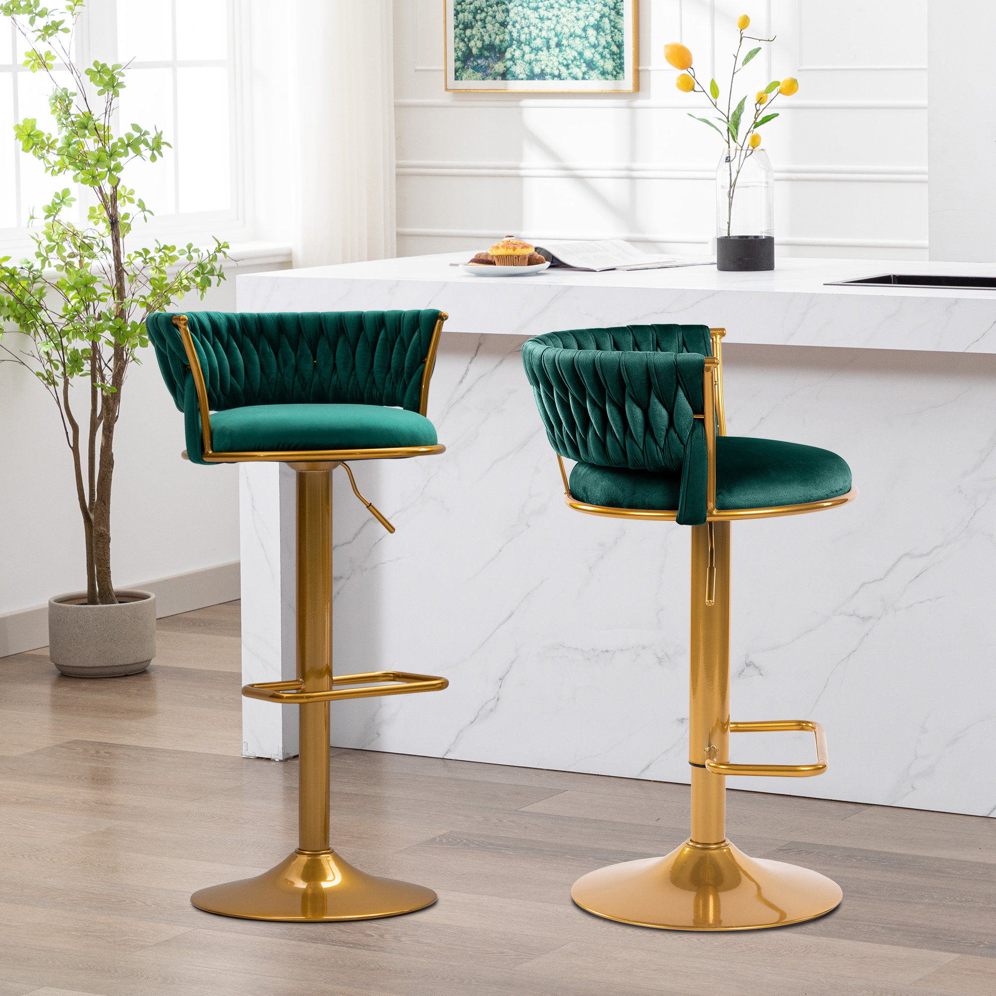 Renea adjustable height swivel best sale bar stool