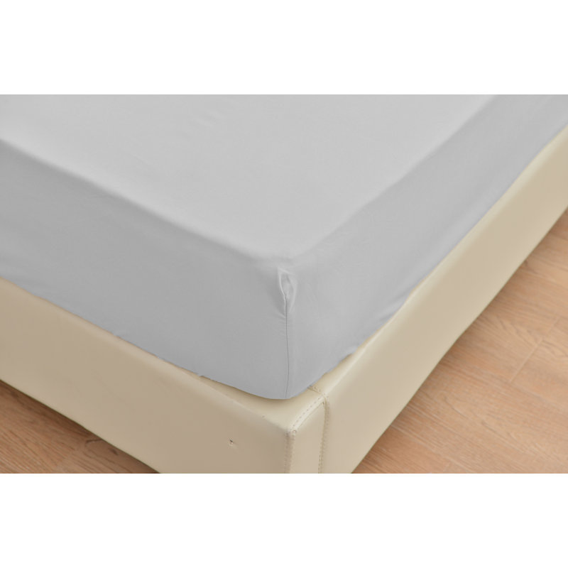 1800 Thread Count Rayon from Bamboo Sheet Set, Light Gray, Split King