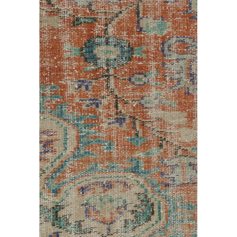 One-of-a-Kind Rectangle 5’6”x7’9” Hand Knotted Area Rug