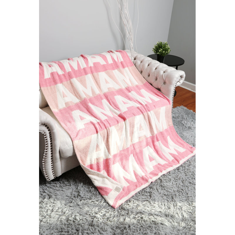 Jeté multicolore Mama, Rose