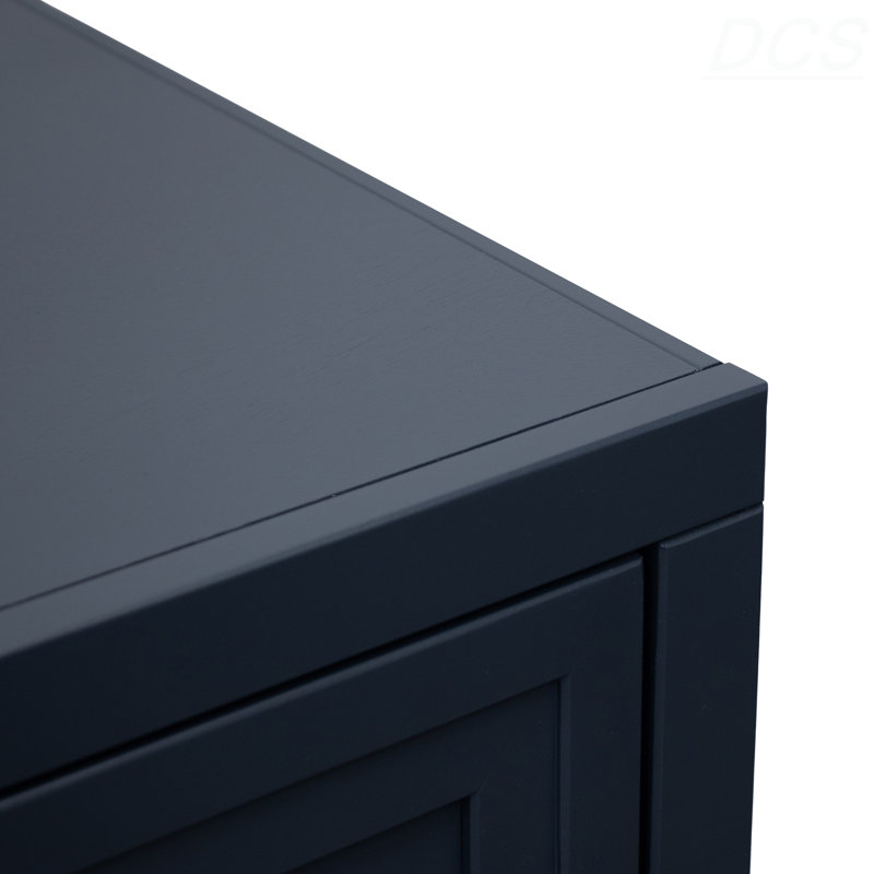 Meuble télé avec foyer 64 po Nora, H 27,02 po x l 64,03 po x P 17,03 po, Bleu