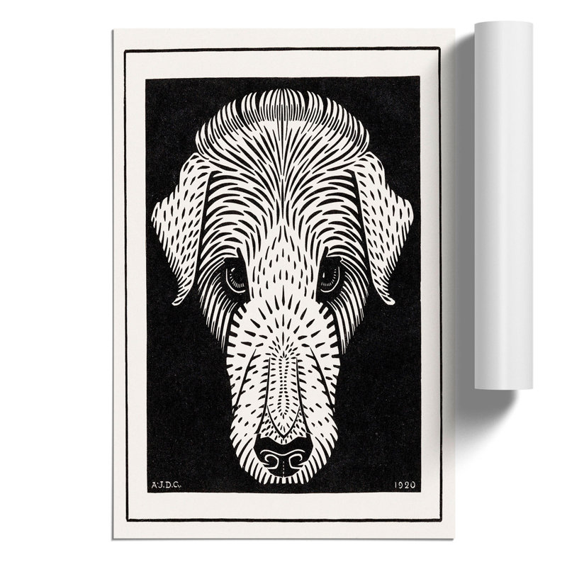Dogs Head by Julie de Graag - Frameless Print, 30cm H x 21cm W x 0.1cm D