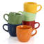 Ensemble de grandes tasses à espresso et soucoupes 13 pièces avec support en métal Gibson Home Color Cafe