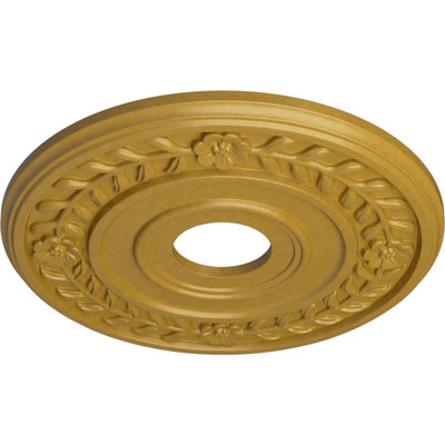 Plafonnier couronne Endurathane, DO 16 1/4 po x P 3 5/8 po x P 1 po (convient aux auvents jusqu'à 5 1/2 po), fini or irisé peint à la main