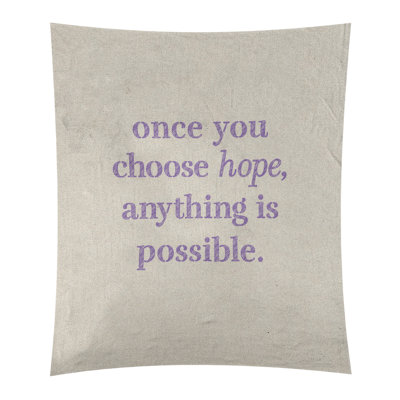 Tapisserie de polyester, citation en polyester, citation de l’espoir
