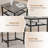 Bar Table, Equipped With 2 Bar Stools , With Backrest And Partition
