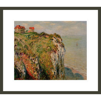 «Cliff at Dieppe» par Claude Monet, impression giclée encadrée
