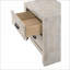 Table de chevet contemporaine en bois beige beige rustique avec 2 tiroirs de rangement
