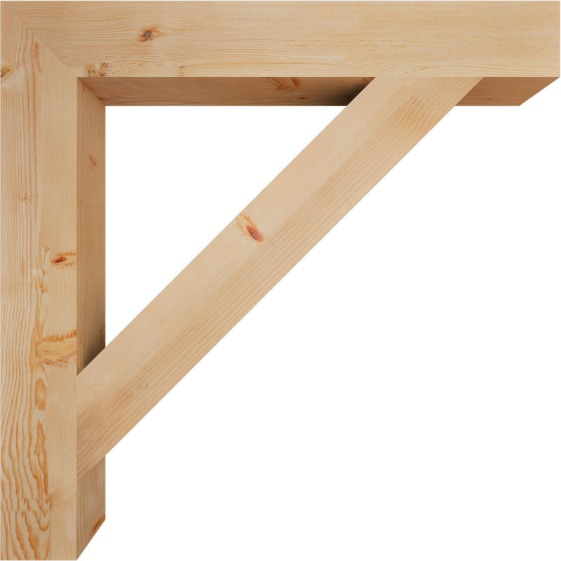 Support de bloc traditionnel, Douglas (lisse), H 44 po x l 5,5 po x P 44 po