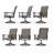 23.4" Wide Rust‑Resistant Powder‑Coated Metal Frame, Breathable PVC‑Coated Polyester Fabric Outdoor Swivel&Rocking Patio Lounge Chairs (Set Of 2)