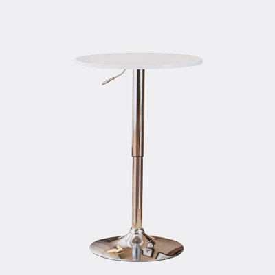 Laterrian End Table Belham Round Top Adjustable Height with Base Metal Bar Table