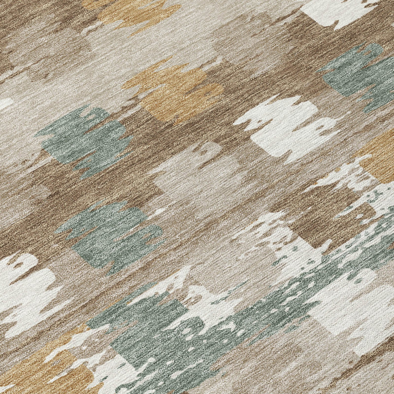 Machine Washable Indoor/Outdoor Chantille ACN2673 Casual Rug, Mocha, 8' x 10'