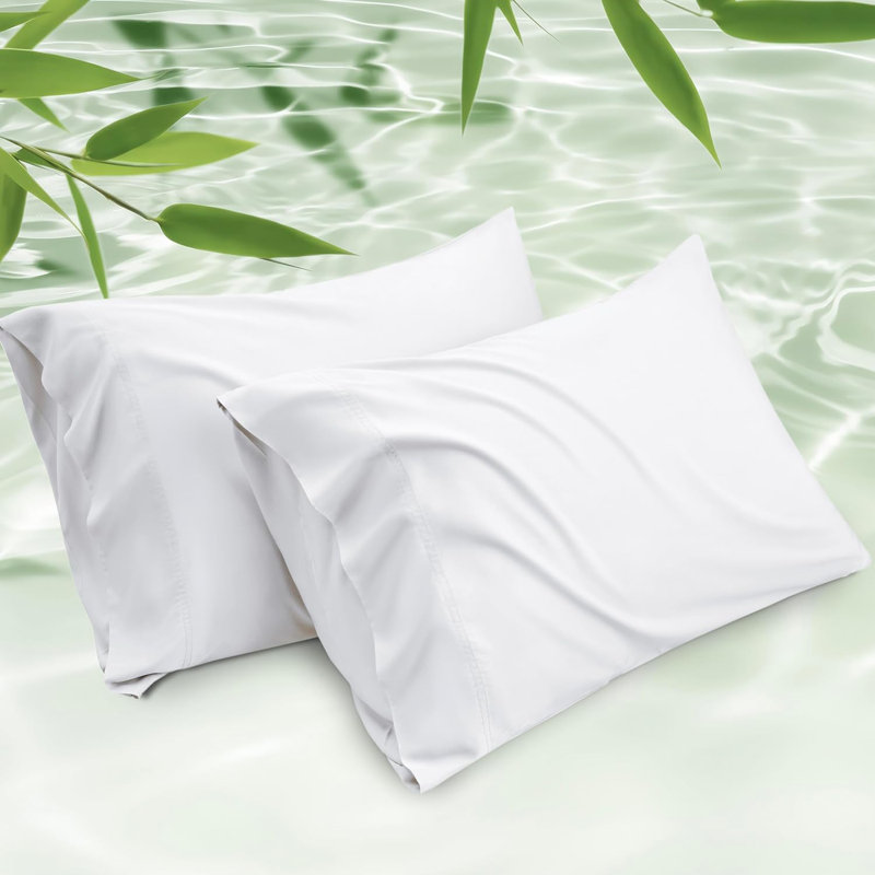 Rayon from Bamboo Pillowcase,GentleSoft™️, White
