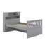 Base de lit plateforme simple avec bibliothèques de rangement et tablettes, tiroirs-1212754044