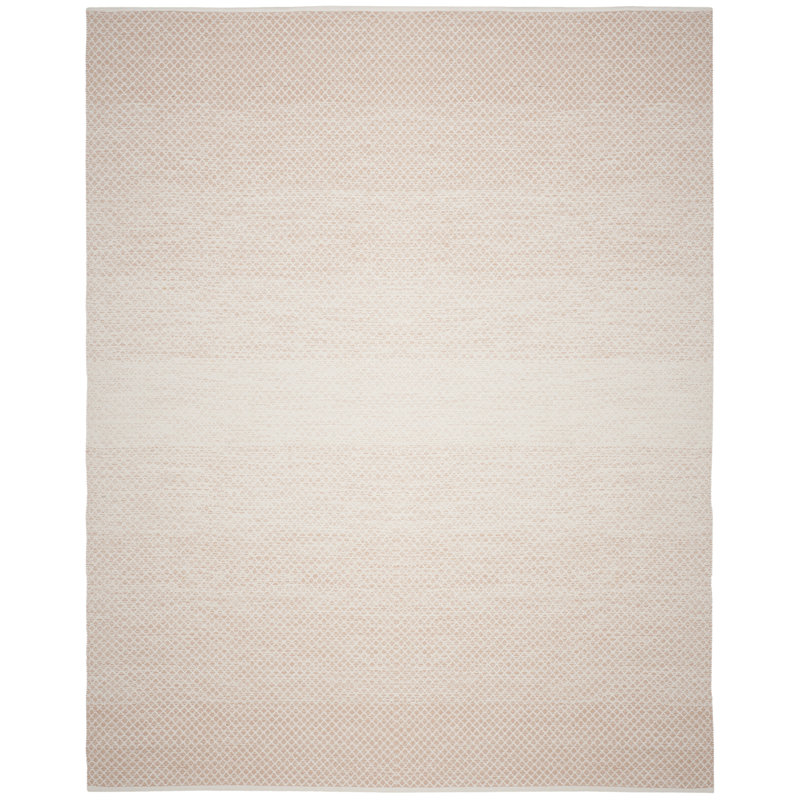 Alannah Hand Woven Cotton Geometric Rug, Rectangle 8' x 10'