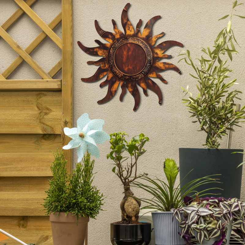 1pc Sun Shaped Metal Sign Outdoor Plaque Decoration, Home Decor and Accessories, Garden Wall Art Decor, Garden Decor for Outside, Outdoor Decor, Outdoor Wall Art Decor for Home Farmhouse Living Room Yard Flower Garden Backyard, Gift