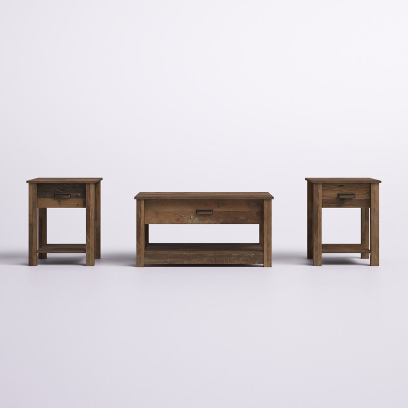 Lanarose 3 - Piece Living Room Table Set, Vintage Oak