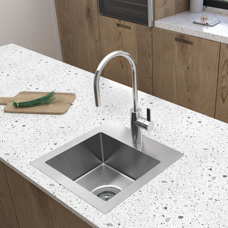 Artika 15.1'' L Single Bowl Stainless Steel Kitchen Sink  Reviews Wayfair