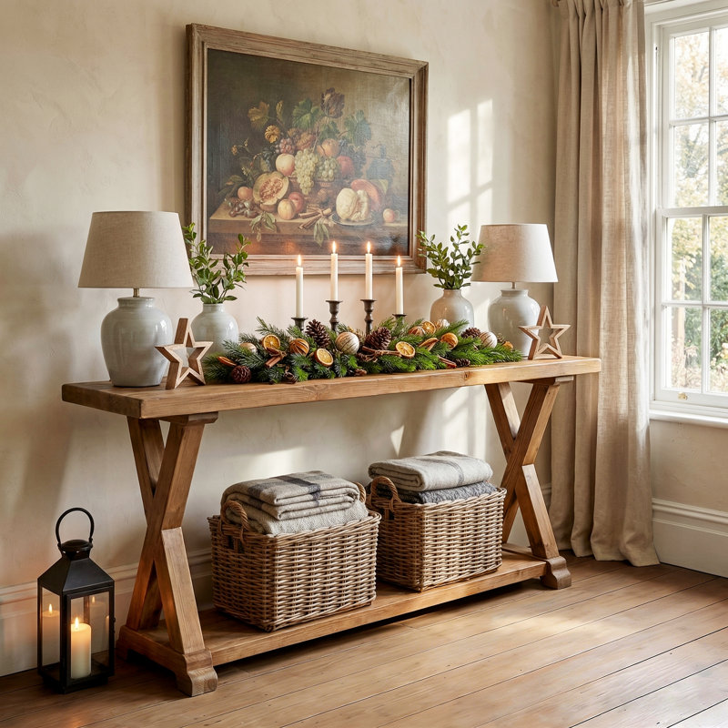 160cm Solid Wood Console Table