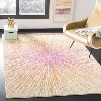 Tapis fuchsia / crème Faustina