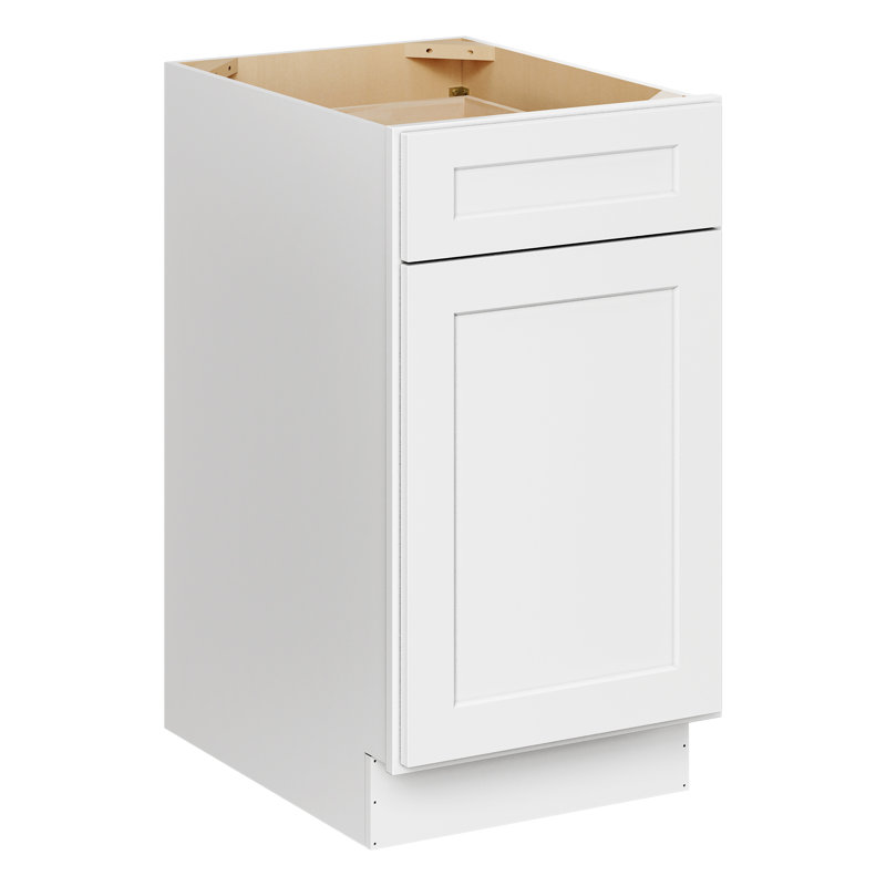Meuble bas standard HOMEIBRO Cozy Design, en contreplaqué blanc Shaker, prêt à assembler, 45,7 cm (L) x 61 cm (P) x 87,6 cm (H).