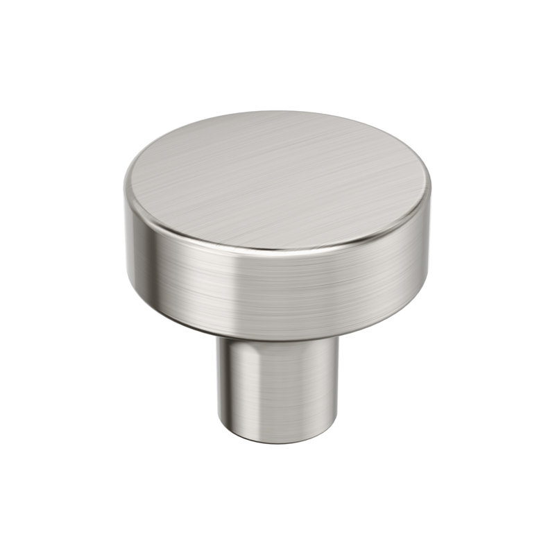 Bouton d'armoire Merced de 1-1 / 4 po (32 mm) de diamètre, Nickel satiné