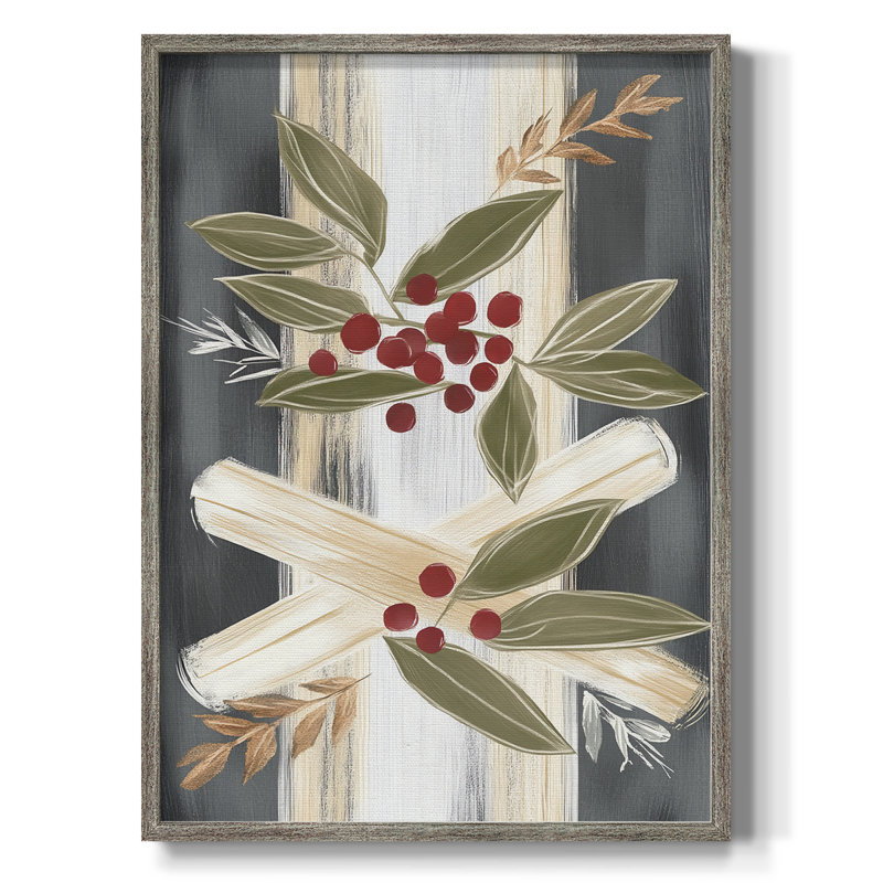 «Christmas Holiday Art», reproduction encadrée en bois massif, H 11 po x l 9 po