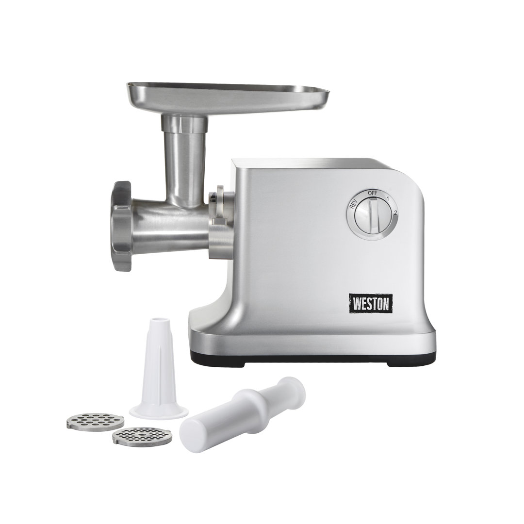 Weston #12 Electric Meat Grinder & Sausage Stuffer with Powerful 750 Watt, 1 hp Motor Weston