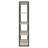 Loomis Whitewashed Grey 4-Shelf Bookshelf