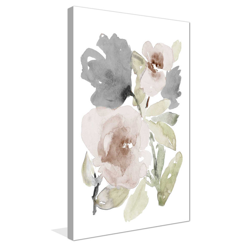 Tranquil Florals I - Peinture, L 18 po x H 30 po, Toile tendue