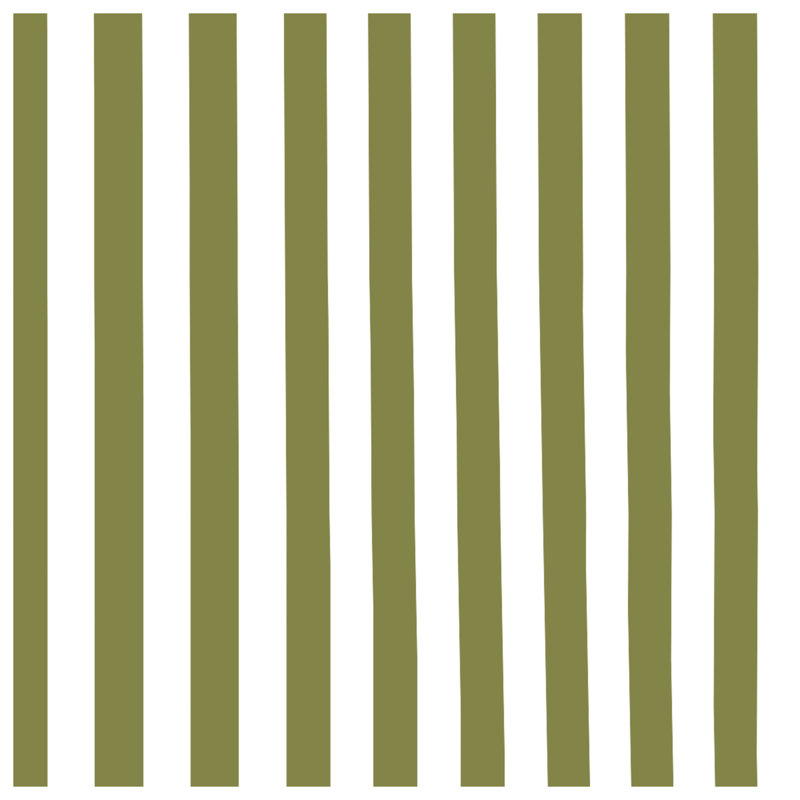 Vertical Olive Stripes Bath Mat, L 24 po x L 17 po