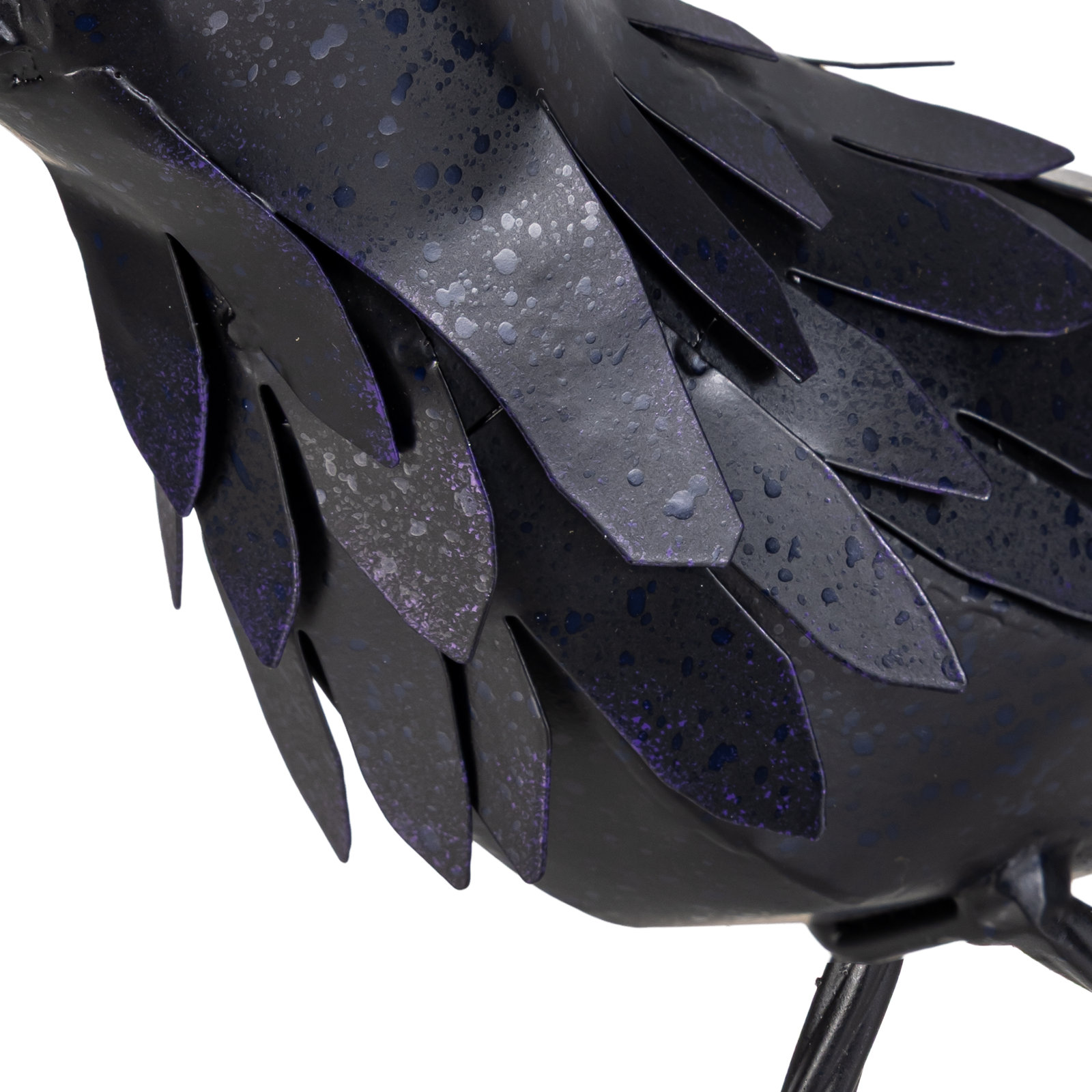Halloween Crow Metal Garden Statue