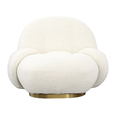 Kass Upholstered Swivel Chair, Ivory
