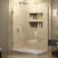 Unidoor Plus Frameless Pivot Rectangle Shower Enclosure with Fixed Panel-669962030-669962029