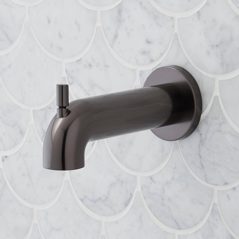 Lexia Pressure Balance Tub And Shower Set, Gunmetal